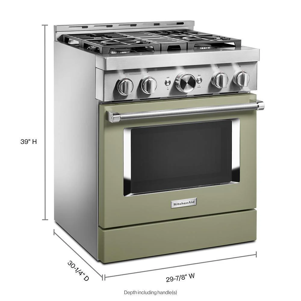 KFGC500JAV KitchenAid® 30'' Smart Commercial-Style Gas Range with 4 Burners - Image 2
