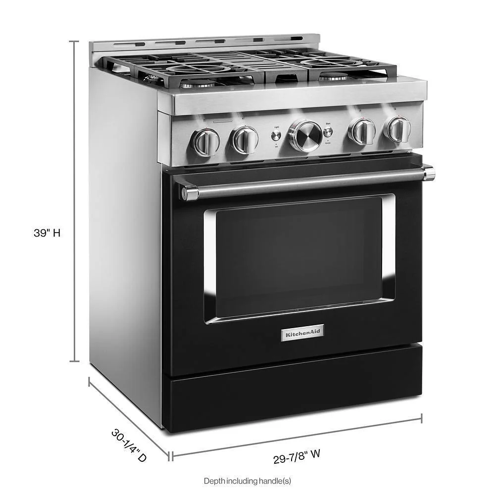 KFGC500JBK KitchenAid® 30'' Smart Commercial-Style Gas Range with 4 Burners - Image 2