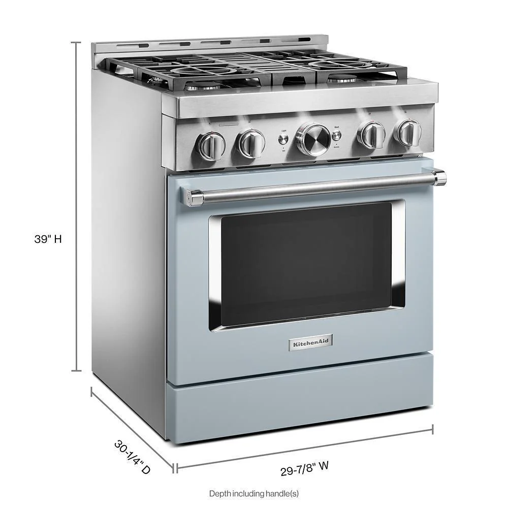 KFGC500JMB KitchenAid® 30'' Smart Commercial-Style Gas Range with 4 Burners - Image 2