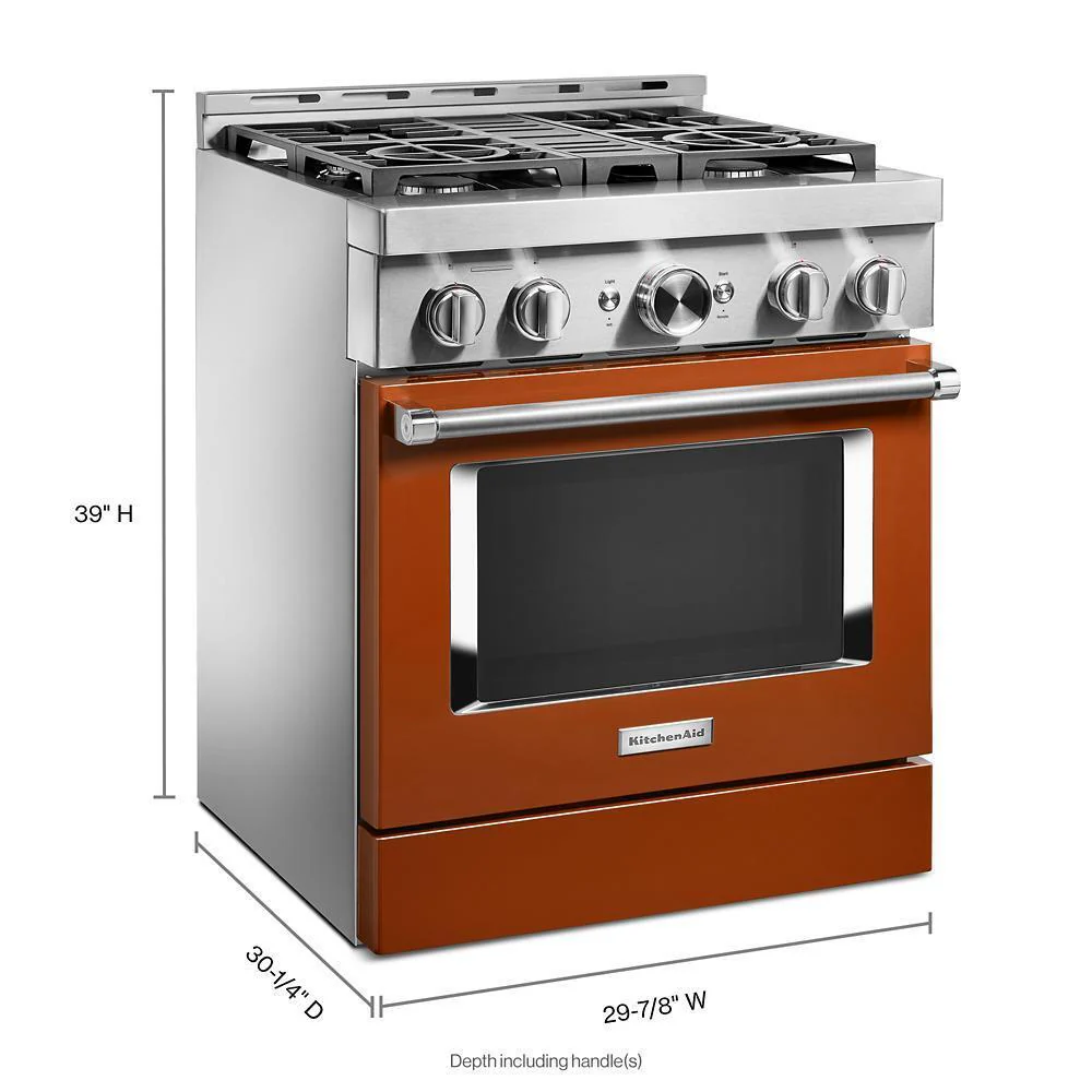 KFGC500JSC KitchenAid® 30'' Smart Commercial-Style Gas Range with 4 Burners - Image 2