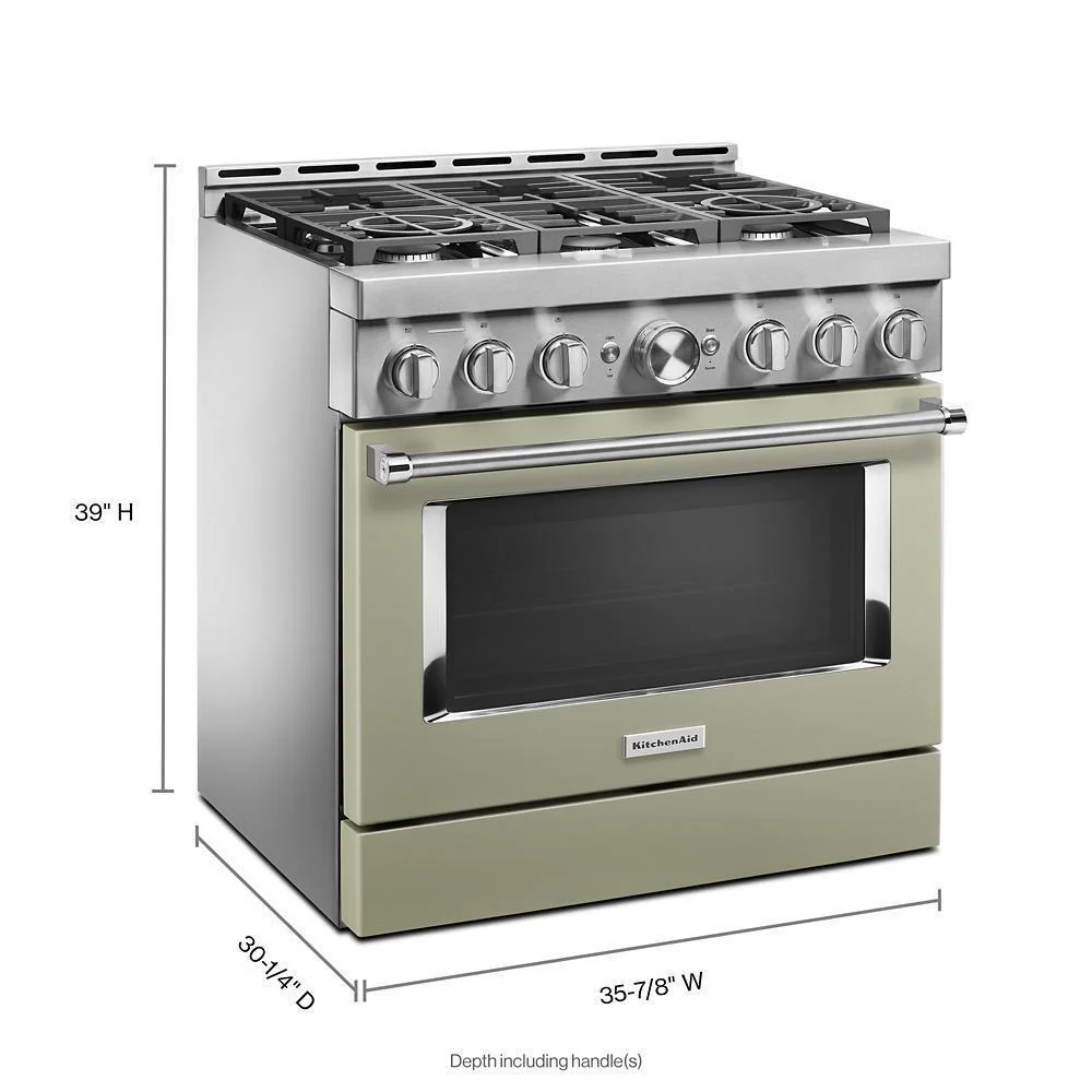 KFGC506JAV KitchenAid® 36'' Smart Commercial-Style Gas Range with 6 Burners - Image 2