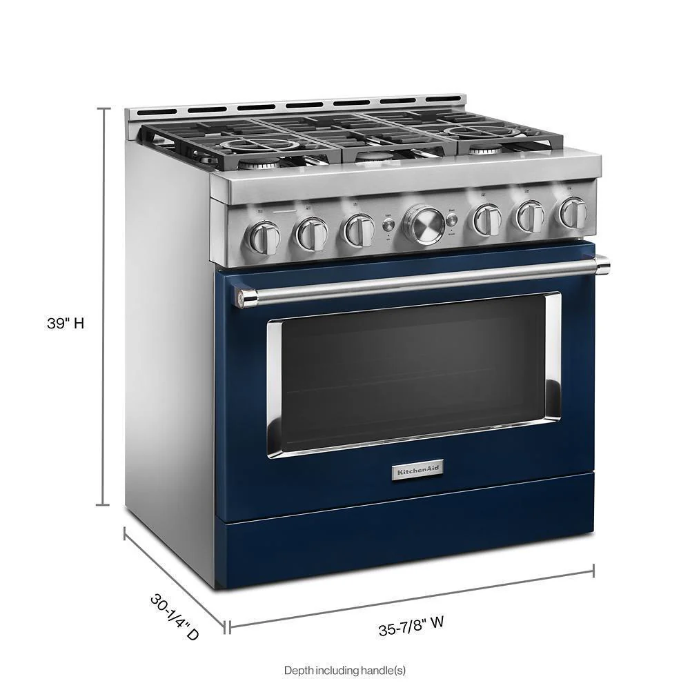 KFGC506JIB KitchenAid® 36'' Smart Commercial-Style Gas Range with 6 Burners - Image 2
