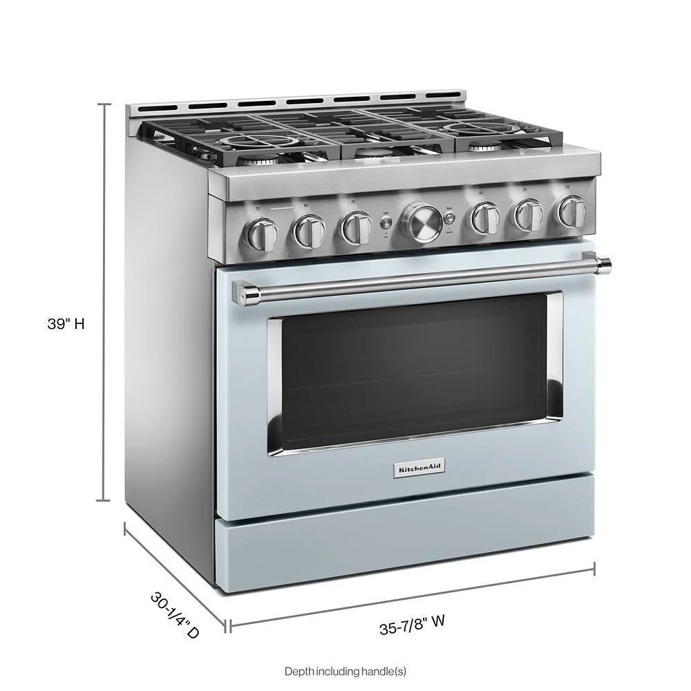 KFGC506JMB KitchenAid® 36'' Smart Commercial-Style Gas Range with 6 Burners - Image 2