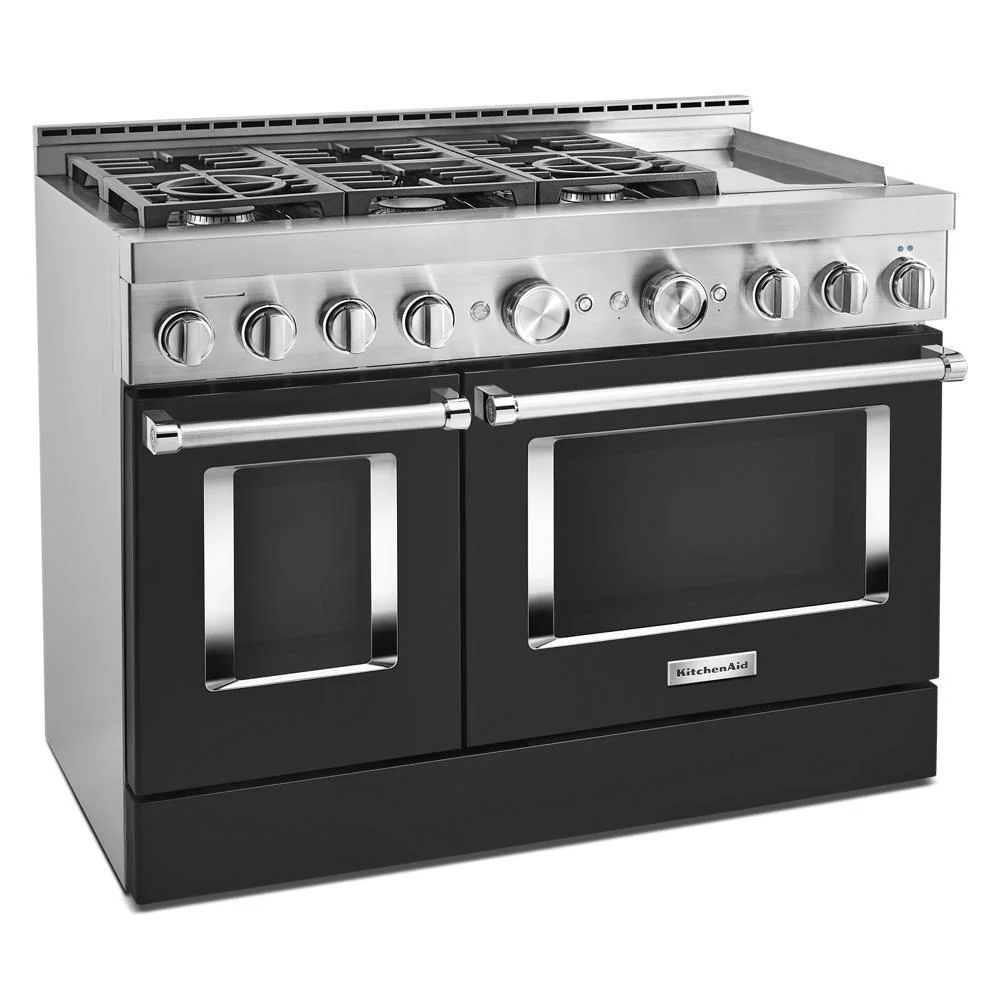 KFGC558JBK KitchenAid® 48'' Smart Commercial-Style Gas Range with Griddle - Image 5