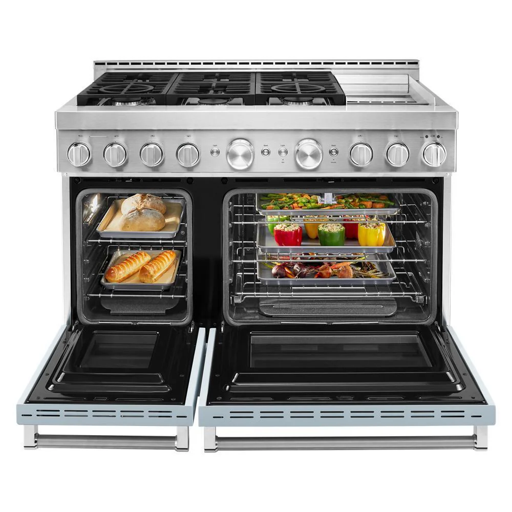 KFGC558JMB KitchenAid® 48'' Smart Commercial-Style Gas Range with Griddle - Image 9