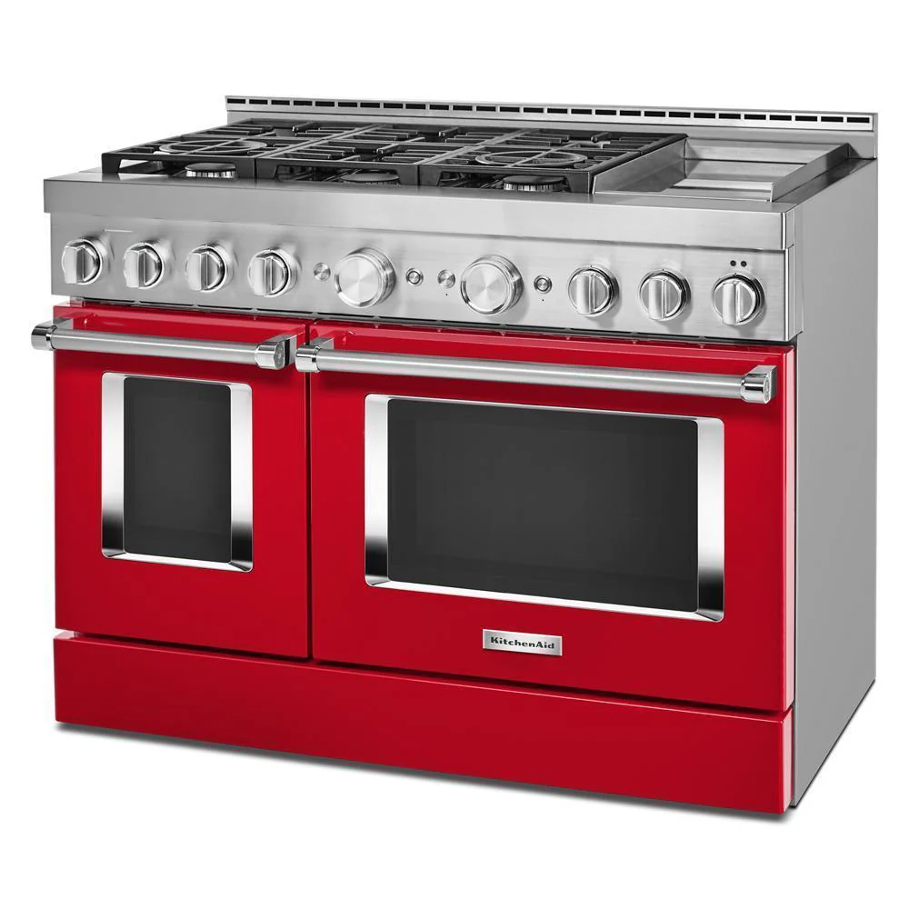 KFGC558JPA KitchenAid® 48'' Smart Commercial-Style Gas Range with Griddle - Image 3