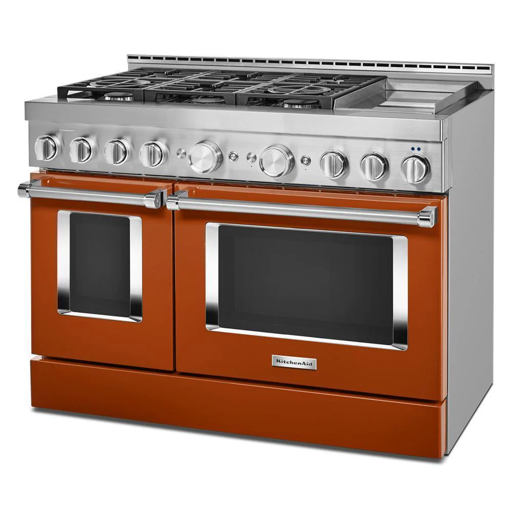 KFGC558JSC KitchenAid® 48'' Smart Commercial-Style Gas Range with Griddle - Image 4