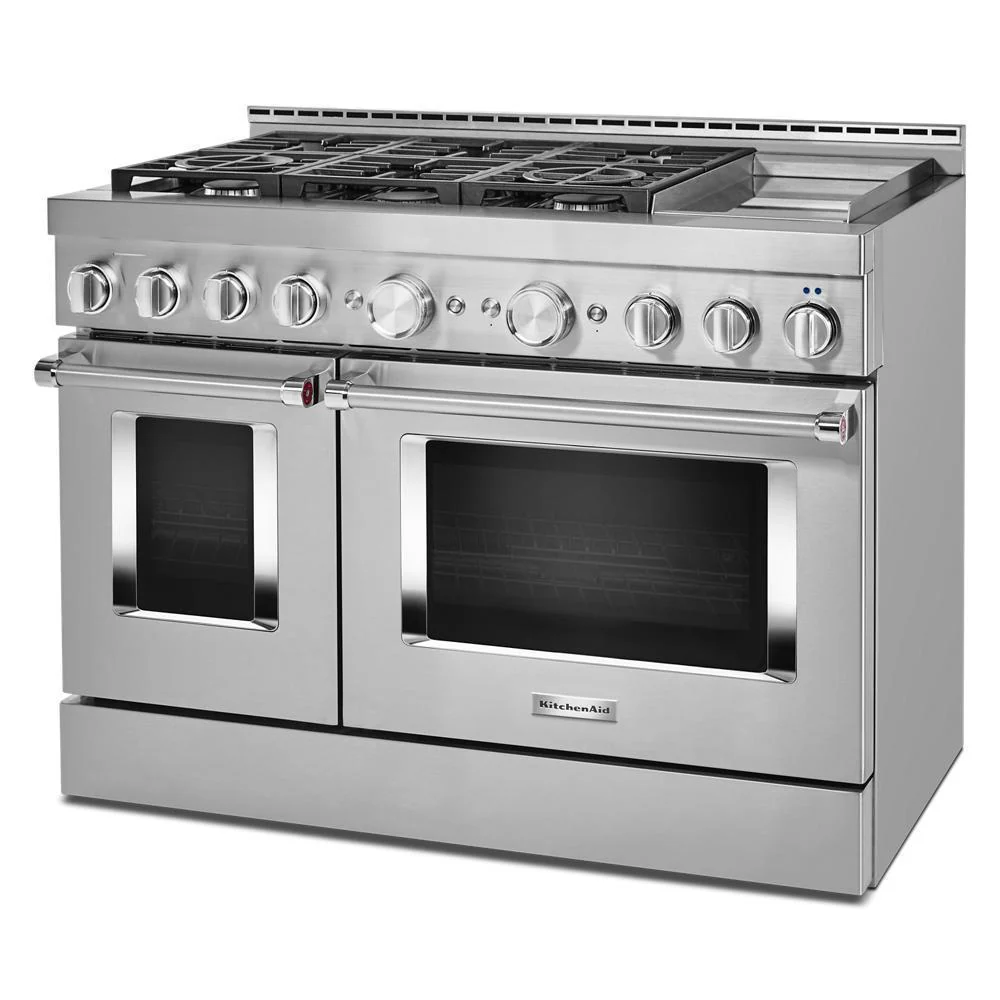 KFGC558JSS KitchenAid® 48'' Smart Commercial-Style Gas Range with Griddle - Image 4