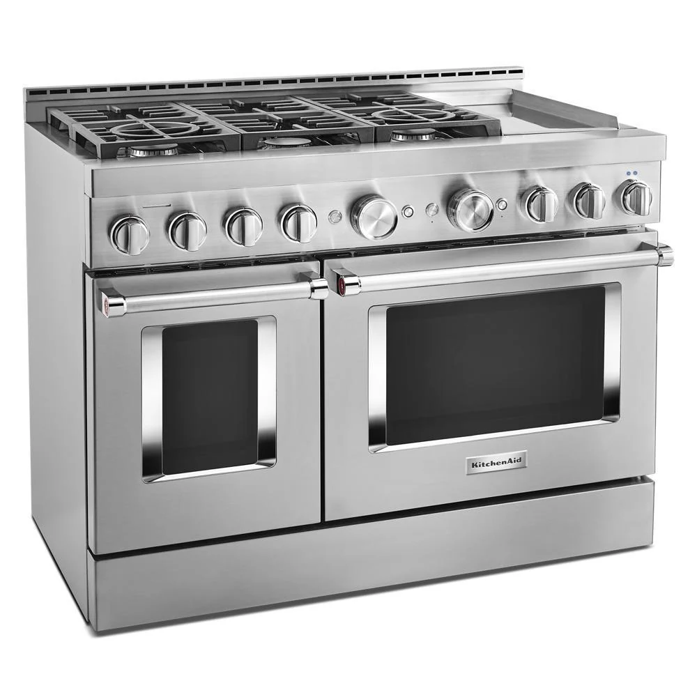 KFGC558JSS KitchenAid® 48'' Smart Commercial-Style Gas Range with Griddle - Image 5