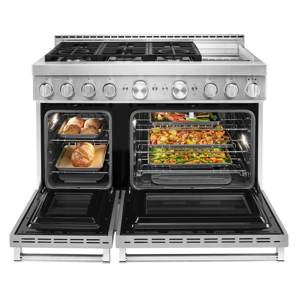 KFGC558JSS KitchenAid® 48'' Smart Commercial-Style Gas Range with Griddle - Image 9