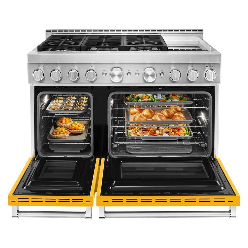 KFGC558JYP KitchenAid® 48'' Smart Commercial-Style Gas Range with Griddle - Image 9