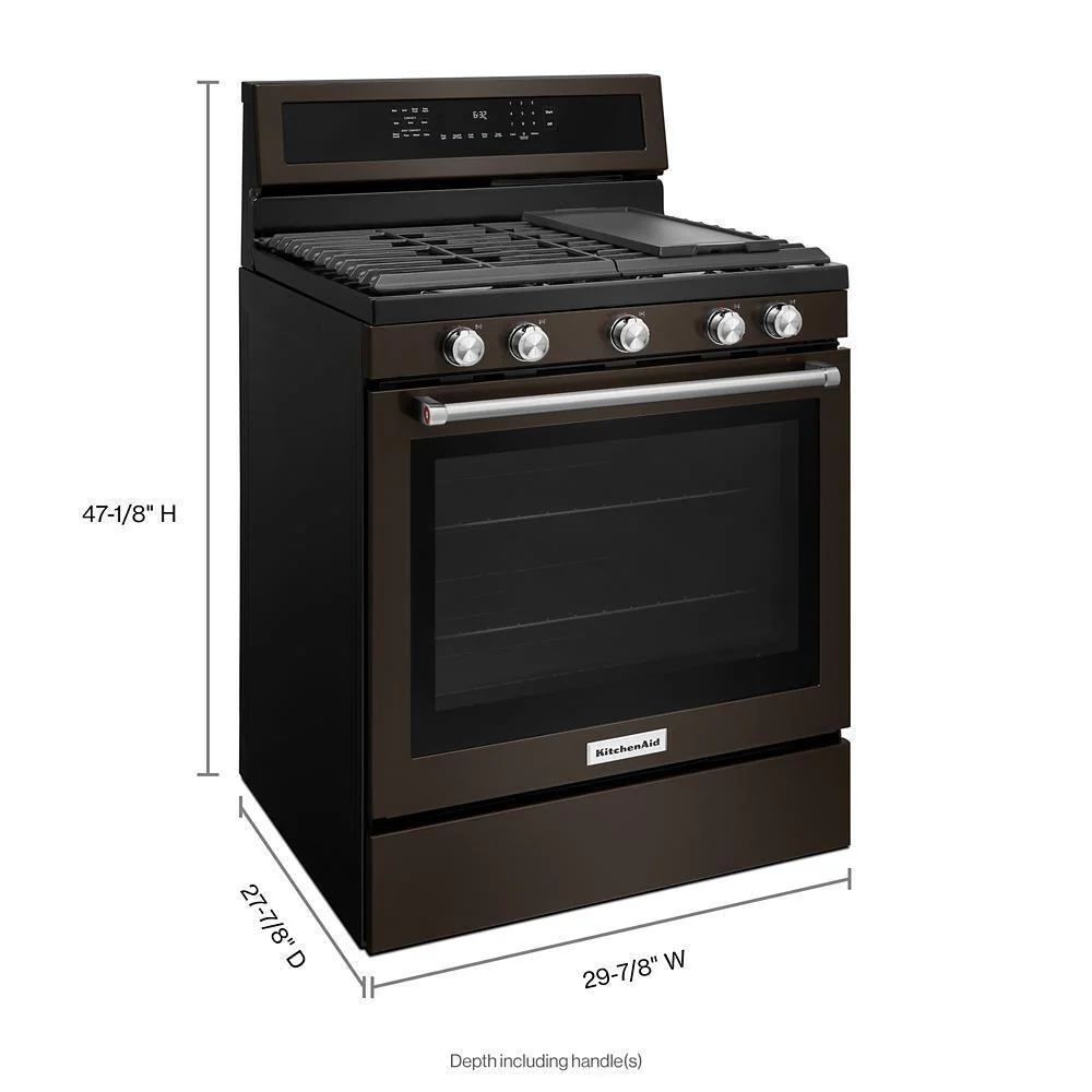 Kitchenaid KFGG500EBS 30-Inch 5-Burner Gas Convection Range - Image 13