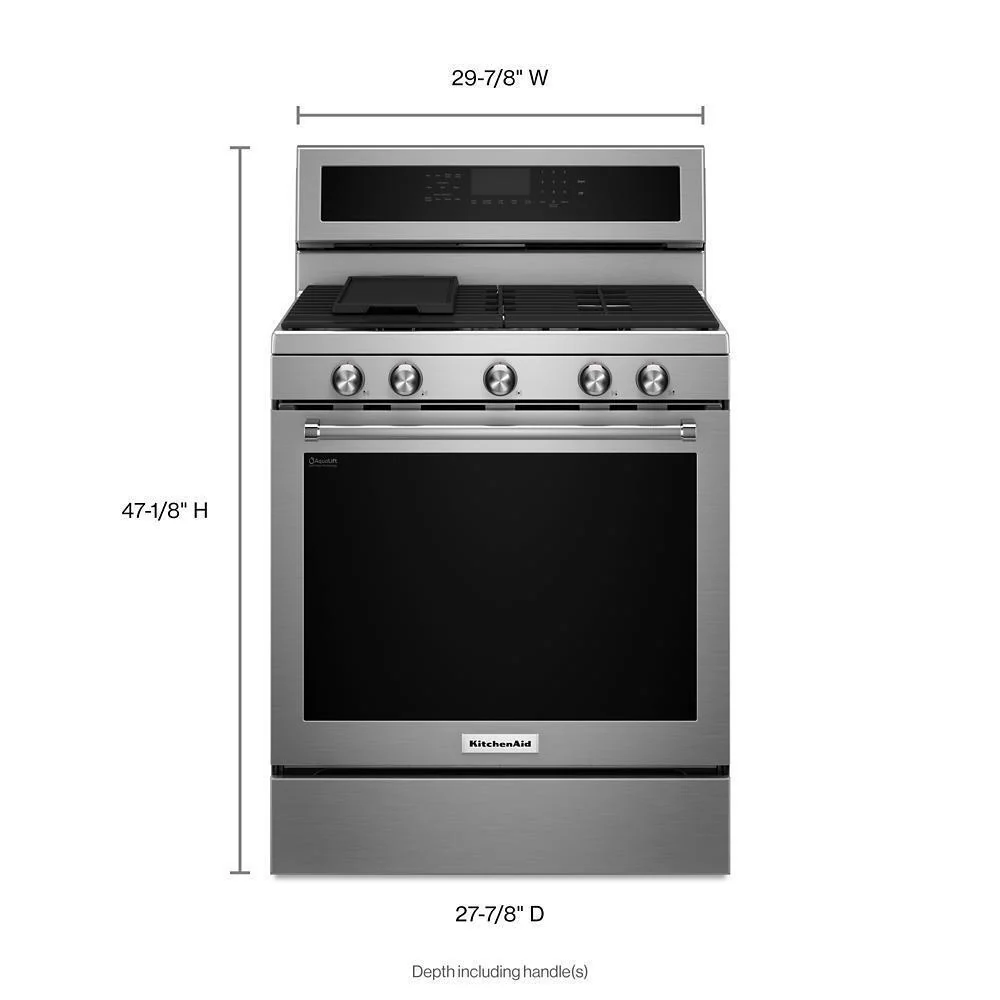 Kitchenaid KFGG500ESS 30-Inch 5-Burner Gas Convection Range - Image 7