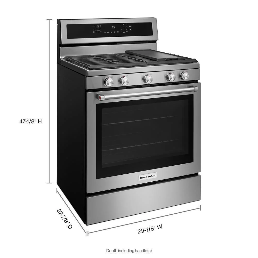 Kitchenaid KFGG500ESS 30-Inch 5-Burner Gas Convection Range - Image 9
