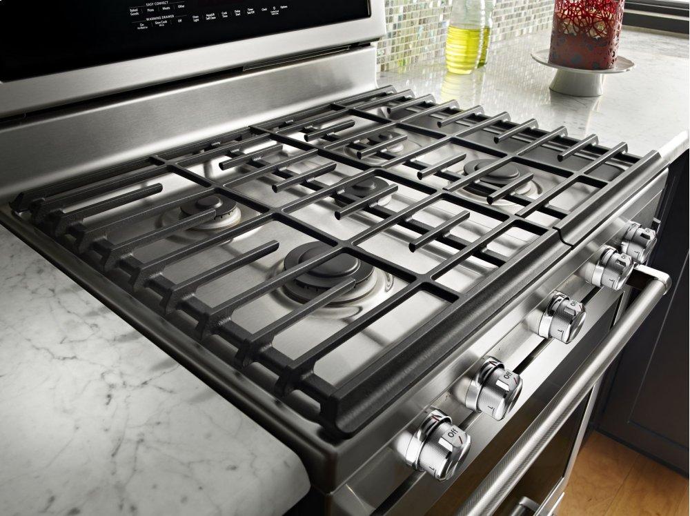 Kitchenaid KFGS530ESS 30-Inch 5 Burner Gas Convection Range with Warming Drawer - Stainless Steel - Image 11