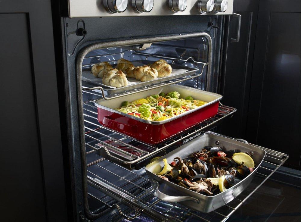 Kitchenaid KFGS530ESS 30-Inch 5 Burner Gas Convection Range with Warming Drawer - Stainless Steel - Image 12