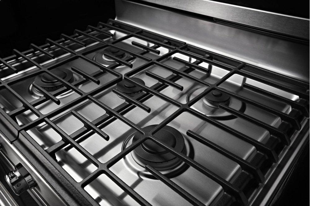 Kitchenaid KFGS530ESS 30-Inch 5 Burner Gas Convection Range with Warming Drawer - Stainless Steel - Image 14