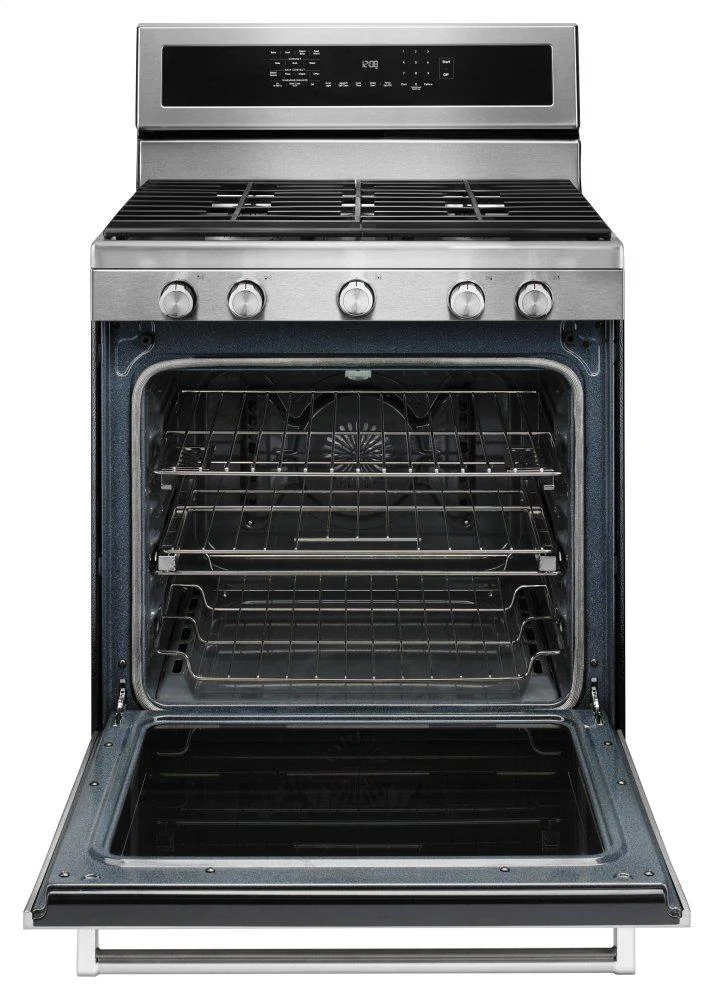 Kitchenaid KFGS530ESS 30-Inch 5 Burner Gas Convection Range with Warming Drawer - Stainless Steel - Image 2