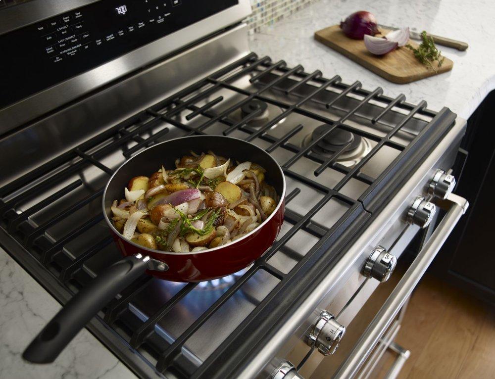 Kitchenaid KFGS530ESS 30-Inch 5 Burner Gas Convection Range with Warming Drawer - Stainless Steel - Image 4