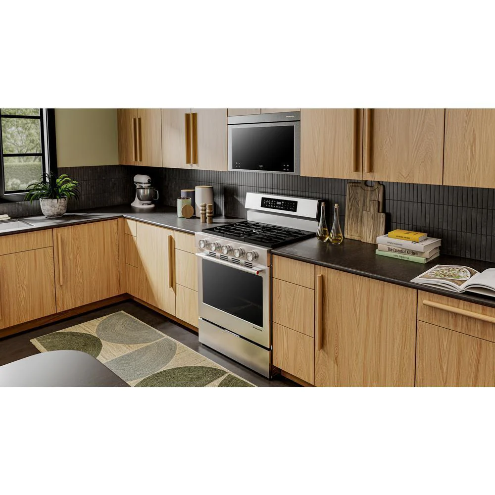 Kitchenaid KFGS530SPS 5.0 Cu. Ft. Smart Freestanding Gas Range with Convection Cooking Modes - Image 4