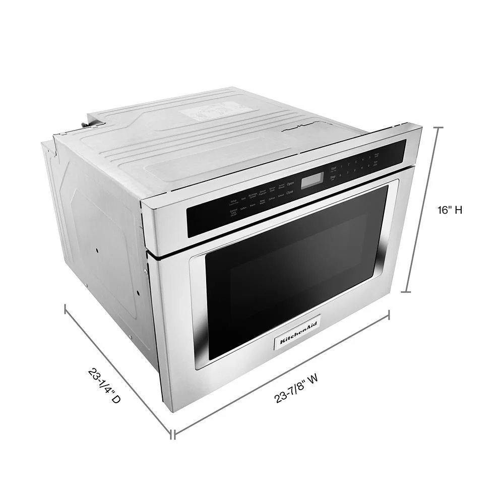 Kitchenaid KMBD104GSS 24" Under-Counter Microwave Oven Drawer - Image 9