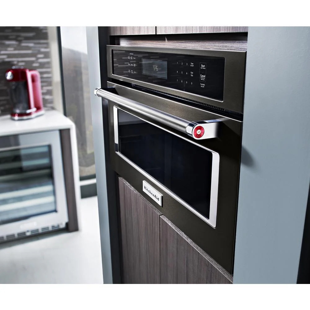 Kitchenaid KMBP100EBS 30" Built In Microwave Oven with Convection Cooking - Image 5