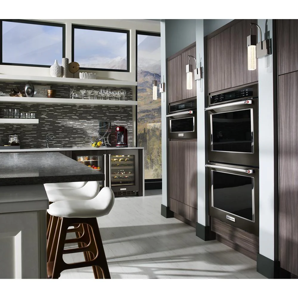 Kitchenaid KMBP100EBS 30" Built In Microwave Oven with Convection Cooking - Image 9