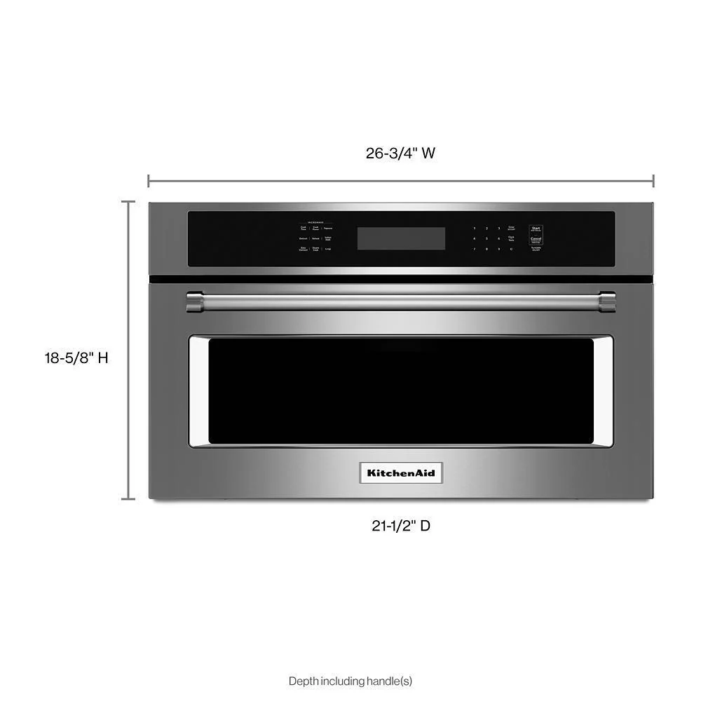 Kitchenaid KMBP107ESS 27" Built In Microwave Oven with Convection Cooking - Image 3