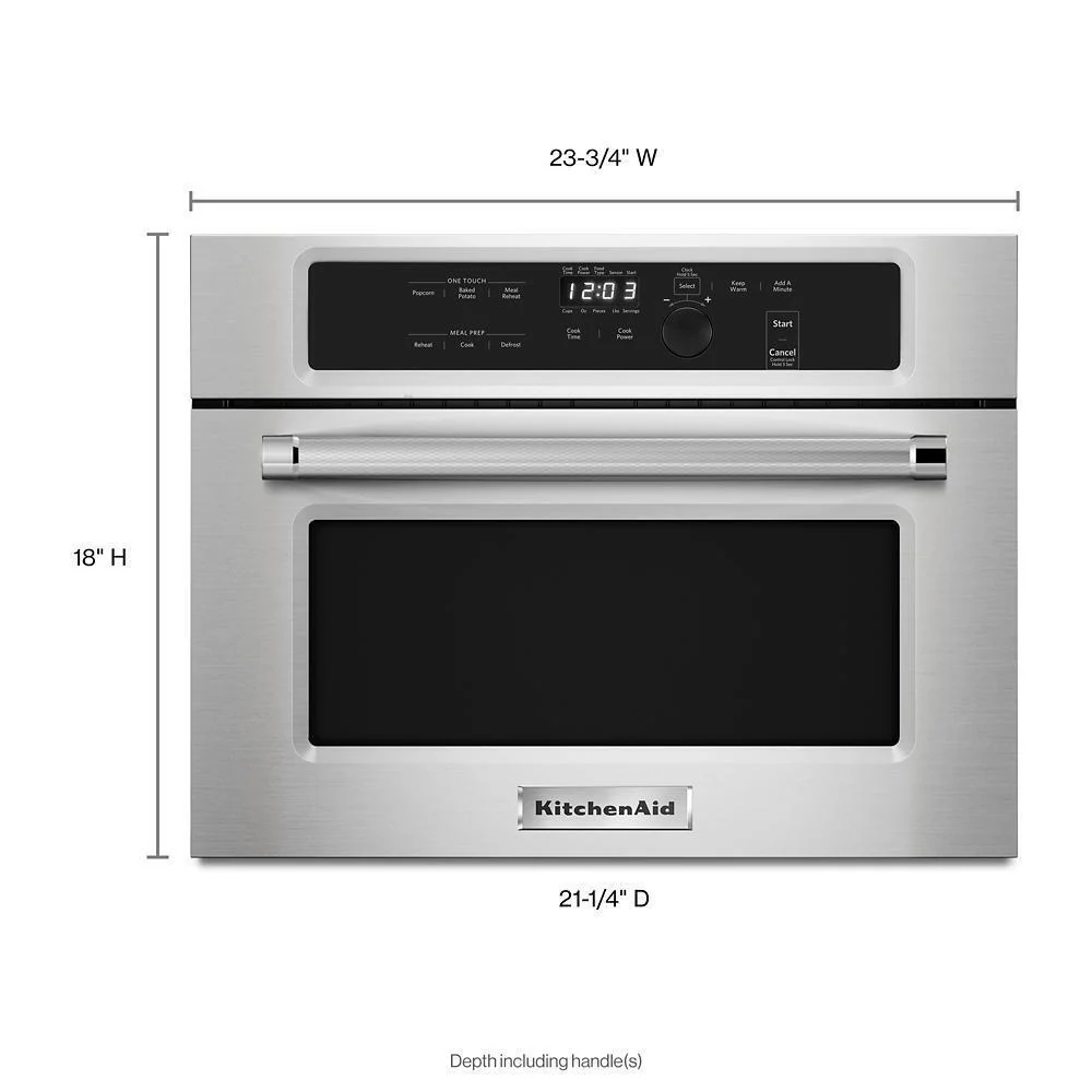 Kitchenaid KMBS104ESS 24" Built In Microwave Oven with 1000 Watt Cooking - Image 2