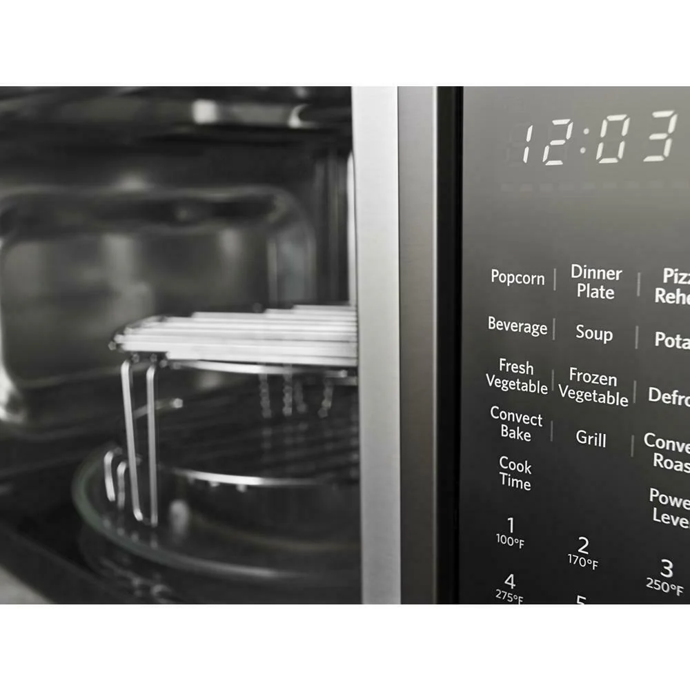 Kitchenaid KMCC5015GBS 21 3/4" Countertop Convection Microwave Oven with PrintShield™ Finish - 1000 Watt - Image 2