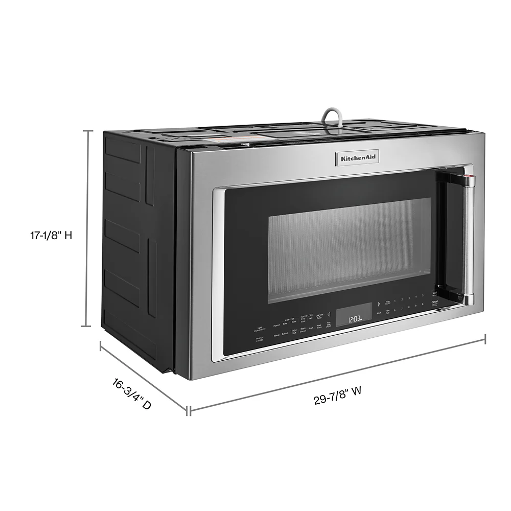 Kitchenaid KMHP519ESS 30" 1200-Watt Microwave Hood Combination with Convection Cooking - Image 10