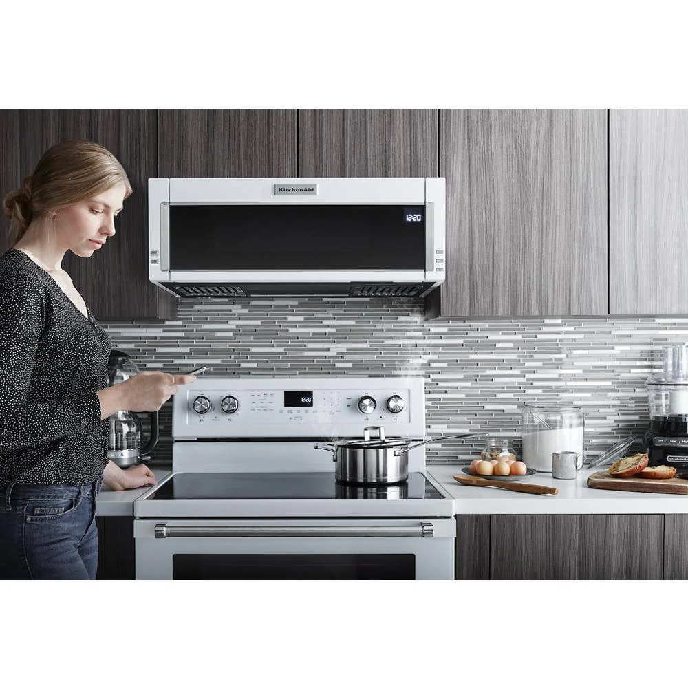 Kitchenaid KMLS311HWH 1000-Watt Low Profile Microwave Hood Combination - Image 16