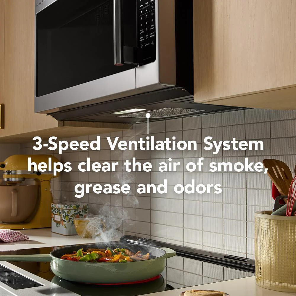 Kitchenaid KMMS330SPS 2.1 Cu. Ft. Microwave Hood Combination with a Handle - Image 9