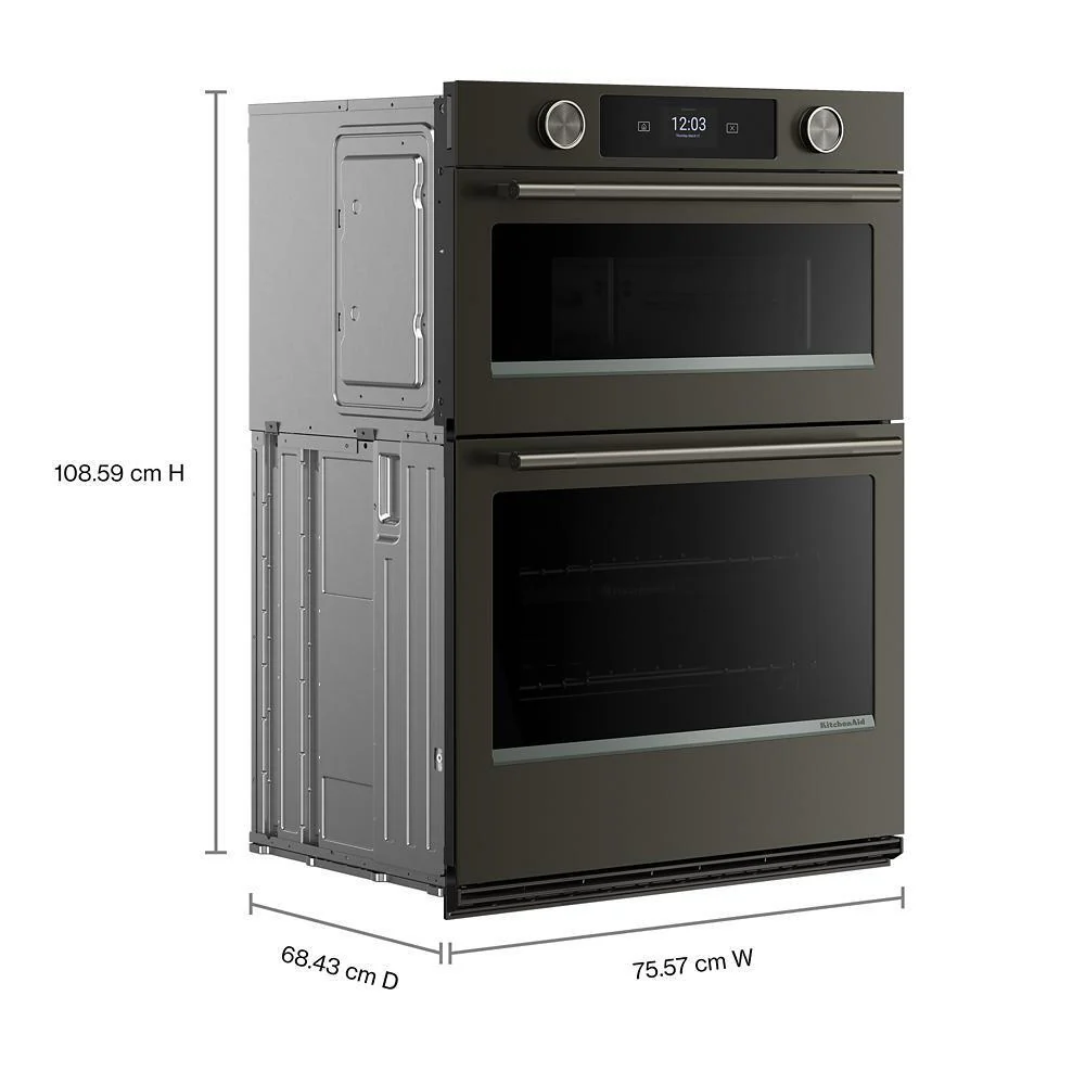 Kitchenaid KOEC730SBE 30-inch Smart Electric Combo Wall Oven with Assisted Cooking Modes - Black Ore - Image 2