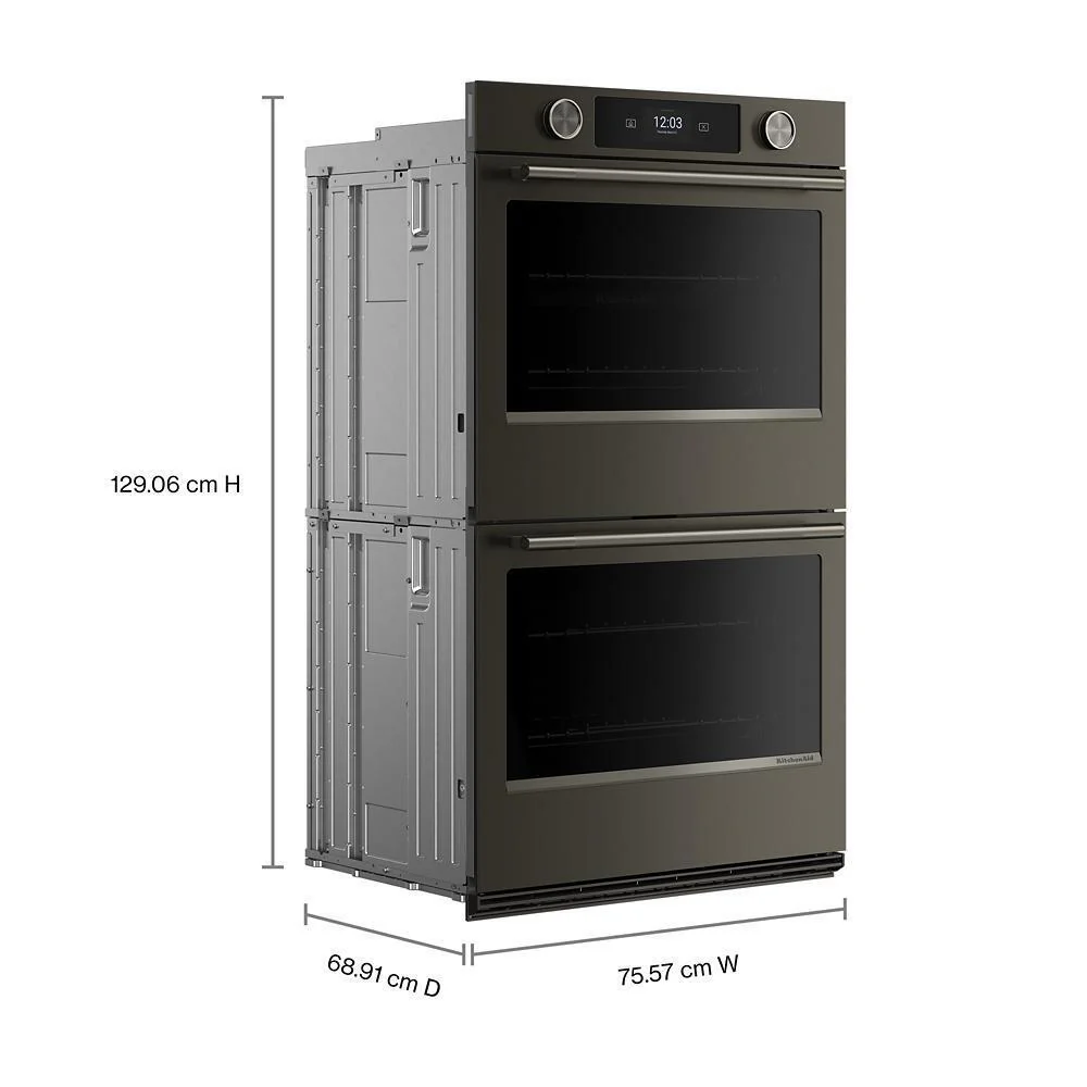 Kitchenaid KOED730SBE 30-inch Smart Electric Double Wall Oven with Assisted Cooking Modes - Black Ore - Image 2