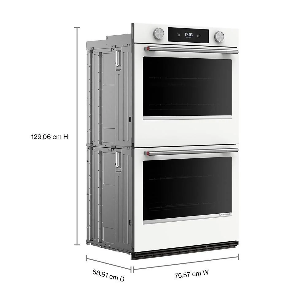 Kitchenaid KOED730SWH 30-inch Smart Electric Double Wall Oven with Assisted Cooking Modes - White - Image 2