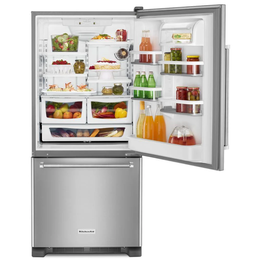 Kitchenaid KRBR109ESS 19 cu. ft. 30-Inch Width Full Depth Non Dispense Bottom Mount Refrigerator - Image 2