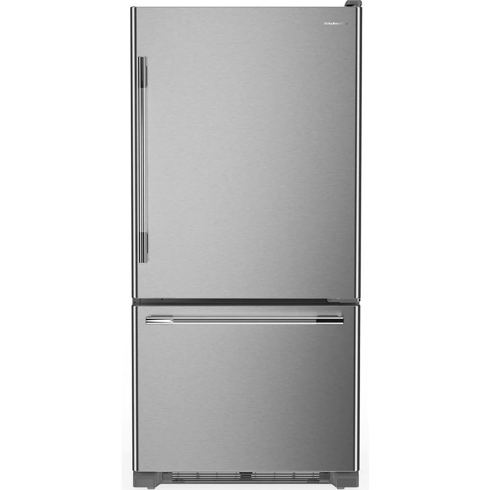 Kitchenaid KRBR133SPS 22 Cu. Ft. 33-Inch Standard-Depth Bottom Mount Refrigerator with Right Door Swing