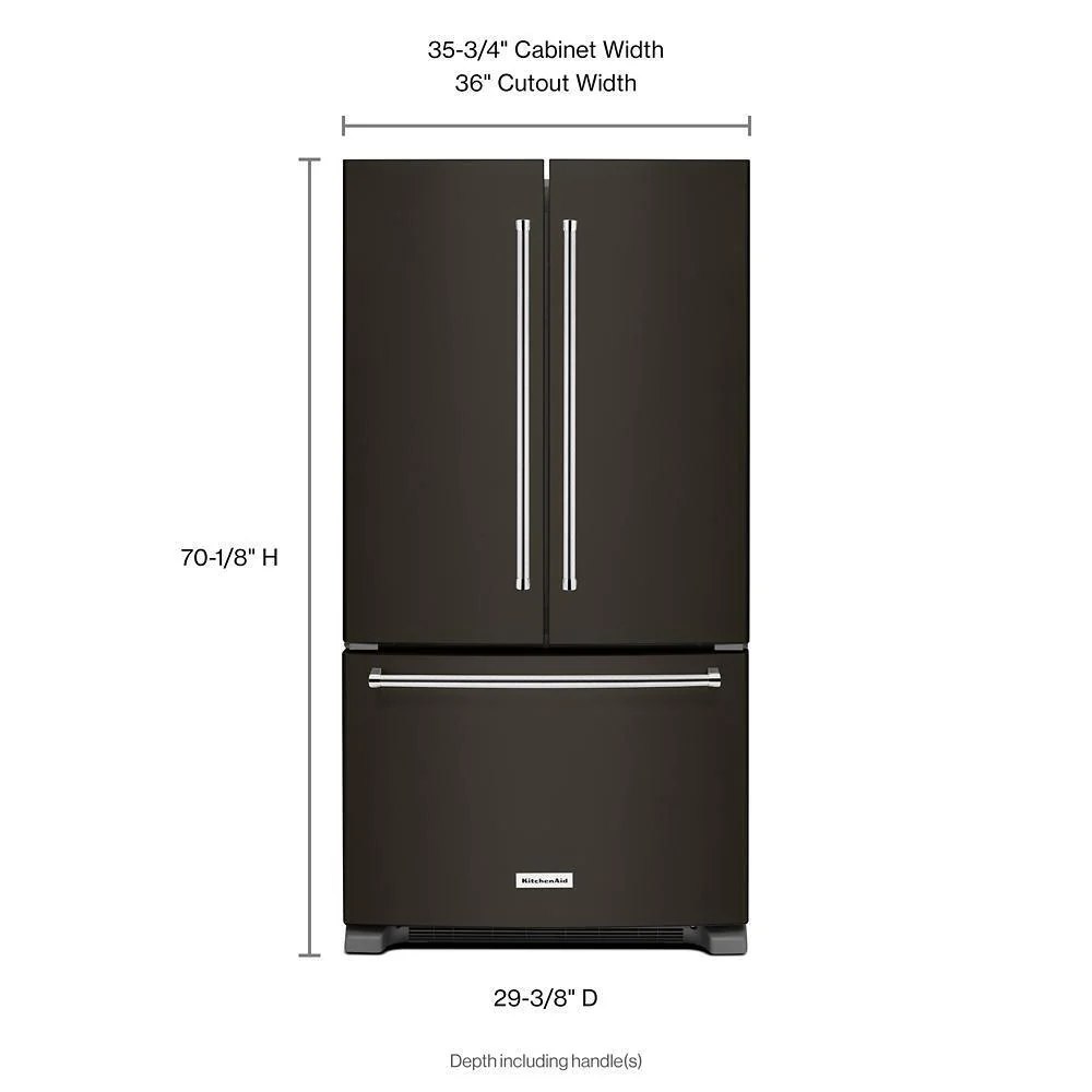 Kitchenaid 20 cu. ft. 36-Inch Width Counter-Depth French Door Refrigerator with Interior Dispense and PrintShield™ Finish - Image 2