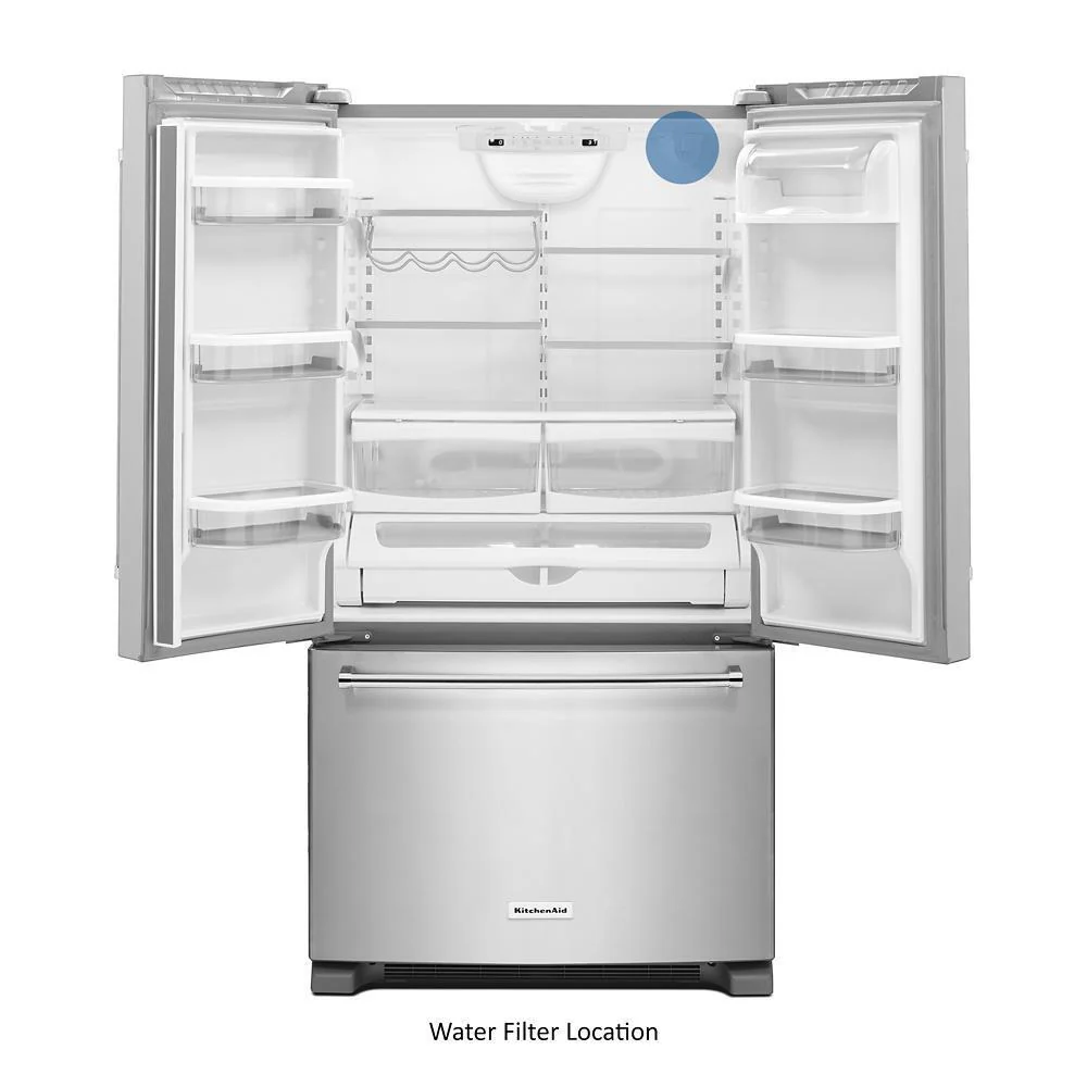 Kitchenaid 20 cu. ft. 36-Inch Width Counter-Depth French Door Refrigerator with Interior Dispense - Image 8