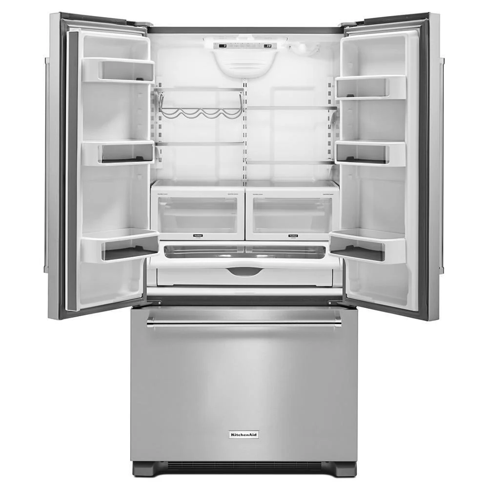 Kitchenaid KRFC302ESS 22 cu. ft. 36" Counter-Depth French Door Refrigerator with Interior Dispense - Image 3