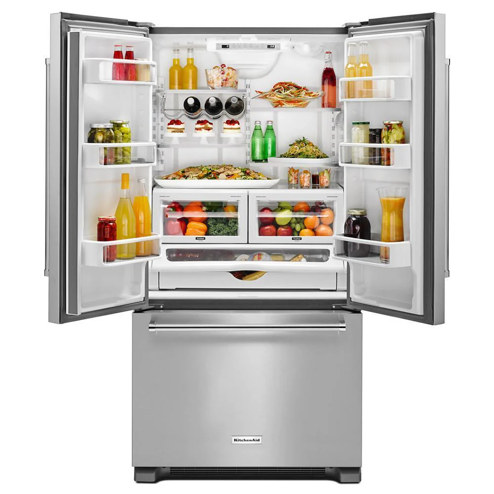 Kitchenaid KRFC302ESS 22 cu. ft. 36" Counter-Depth French Door Refrigerator with Interior Dispense - Image 5