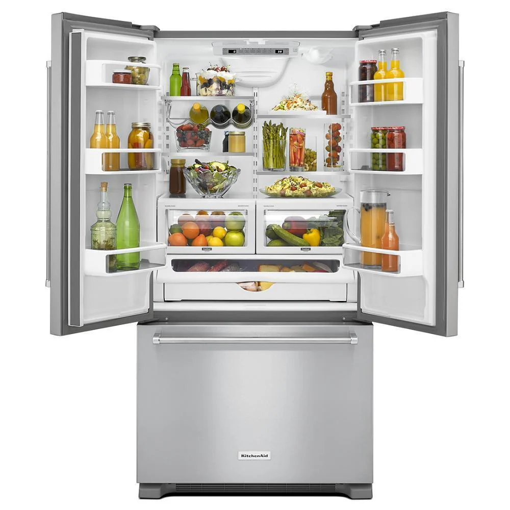 Kitchenaid KRFC302ESS 22 cu. ft. 36" Counter-Depth French Door Refrigerator with Interior Dispense - Image 6
