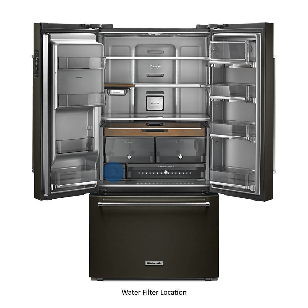 Kitchenaid KRFC704FBS 23.8 cu. ft. 36" Counter-Depth French Door Platinum Interior Refrigerator with PrintShield™ Finish - Image 7