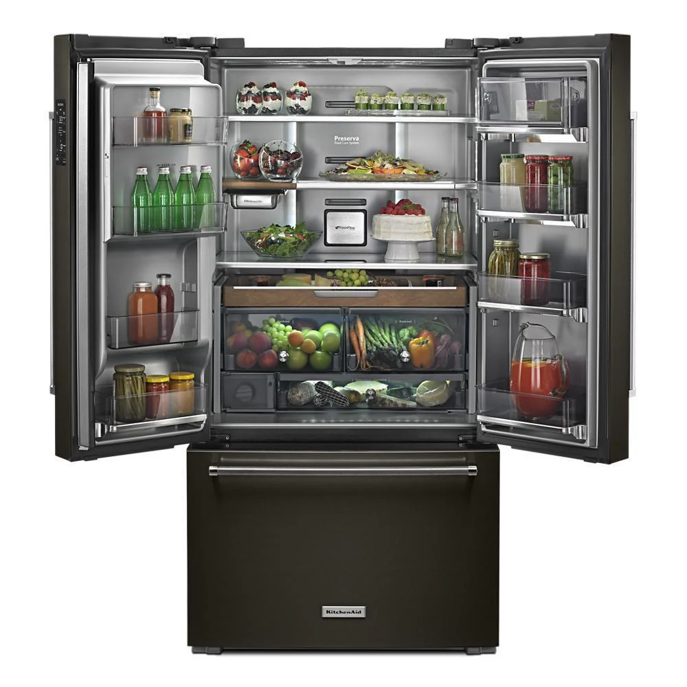 Kitchenaid KRFC704FBS 23.8 cu. ft. 36" Counter-Depth French Door Platinum Interior Refrigerator with PrintShield™ Finish - Image 9
