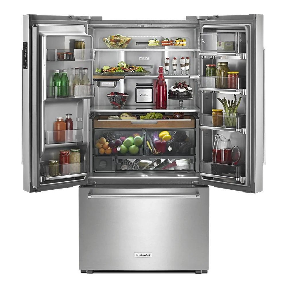 Kitchenaid KRFC704FPS 23.8 cu. ft. 36" Counter-Depth French Door Platinum Interior Refrigerator with PrintShield™ Finish - Image 11