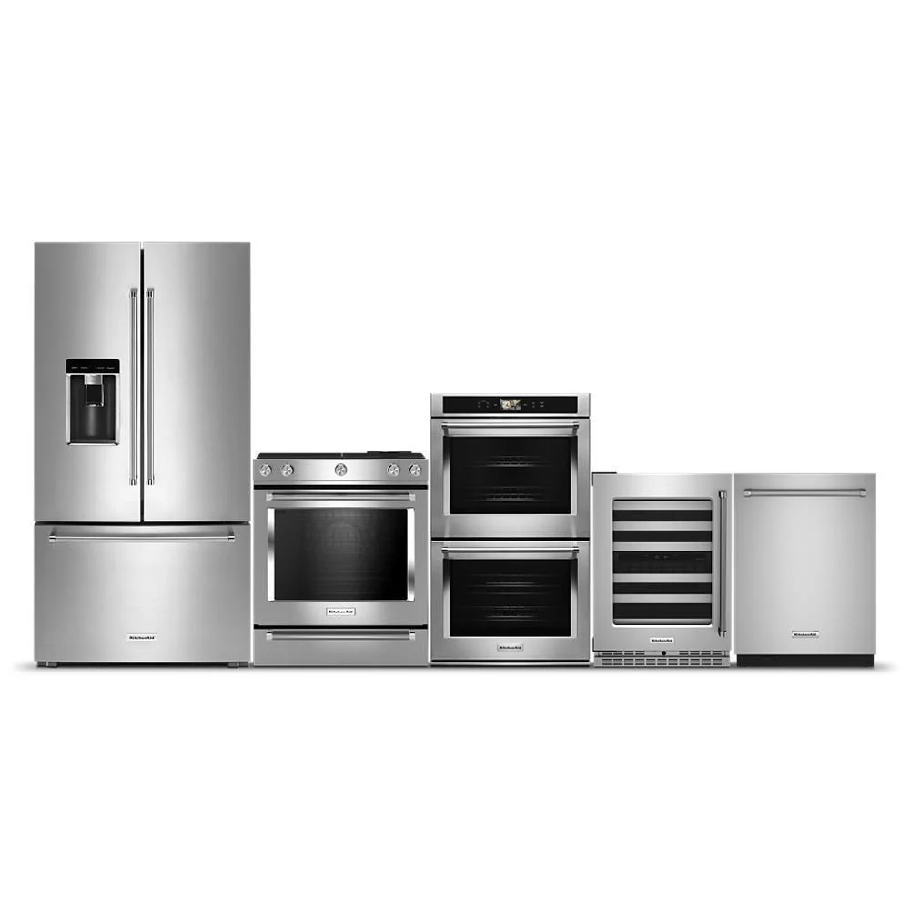 Kitchenaid KRFC704FPS 23.8 cu. ft. 36" Counter-Depth French Door Platinum Interior Refrigerator with PrintShield™ Finish - Image 4