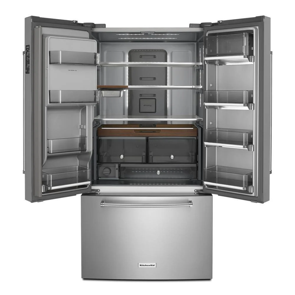 Kitchenaid KRFC704FPS 23.8 cu. ft. 36" Counter-Depth French Door Platinum Interior Refrigerator with PrintShield™ Finish - Image 5