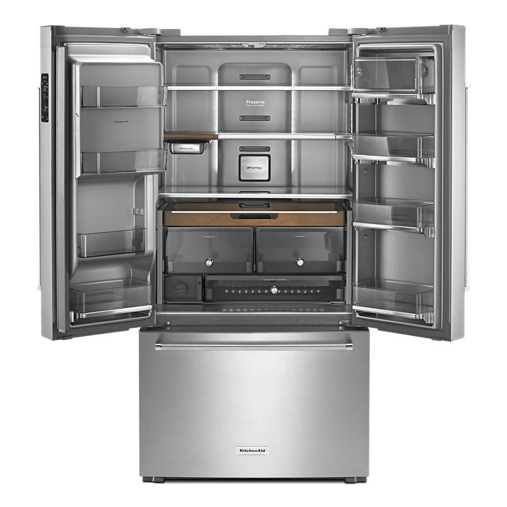Kitchenaid KRFC704FPS 23.8 cu. ft. 36" Counter-Depth French Door Platinum Interior Refrigerator with PrintShield™ Finish - Image 6