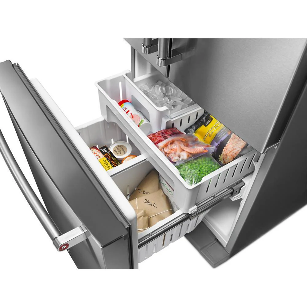 Kitchenaid KRFF300ESS 20 cu. Ft. 30-Inch Width Standard Depth French Door Refrigerator with Interior Dispense - Image 6